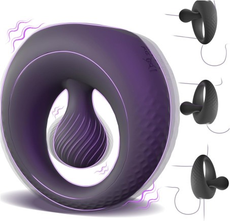 Vibrating Cock Ring with 360° Adjustable Bead