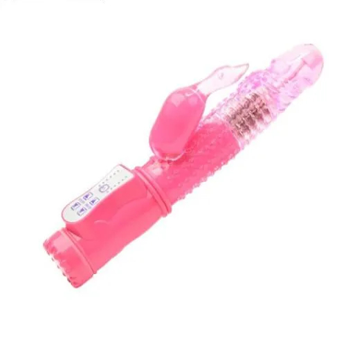 Rotating Battery-Operated Swan Vibrator Pink