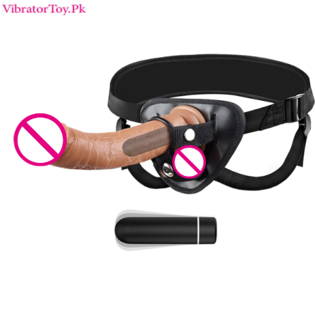 Wearable Harness Strap-On Realistic Dildos with Bullet Vibrator