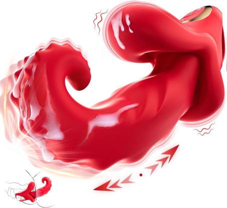 Tongue Toy for Women - Thrusting Vibrator Rose Sex Toy