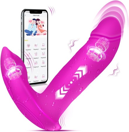 Thrusting Dildo G Spot Vibrator, 3 in 1 Adult Sex Toys