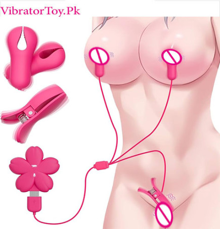 Vibrating Nipple Clamps Adult Sex Toy